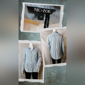 NIC+ZOE Light Blue Button-Up Shirt